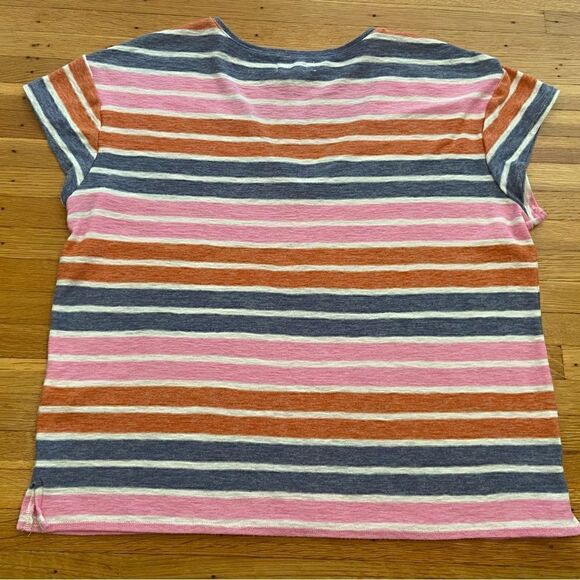 Madewell Skyline V-neck Tee in Elliott Stripe - Picture 4 of 6
